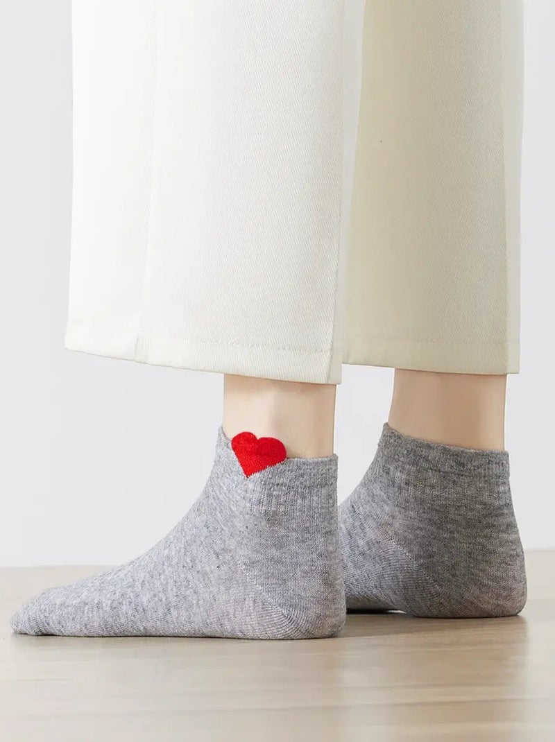 Chaussettes Coeur rouge Unis Coté | Titeschaussettes Gris - Kiabi