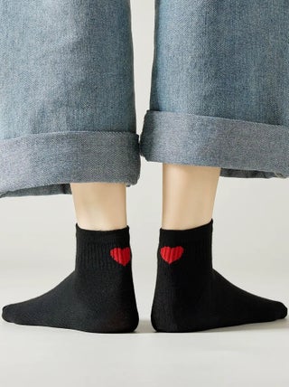 Chaussettes Coeur Talon Courte | Titeschaussettes