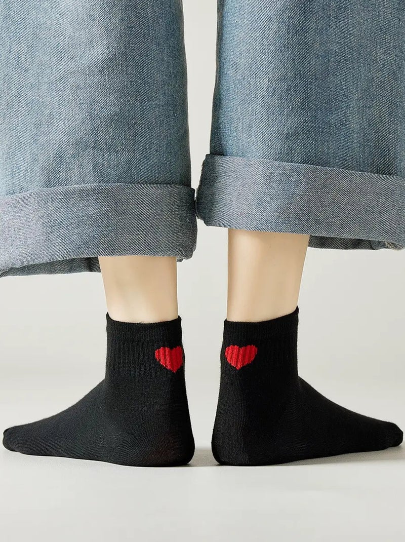 Chaussettes Coeur Talon Courte | Titeschaussettes Noir - Kiabi