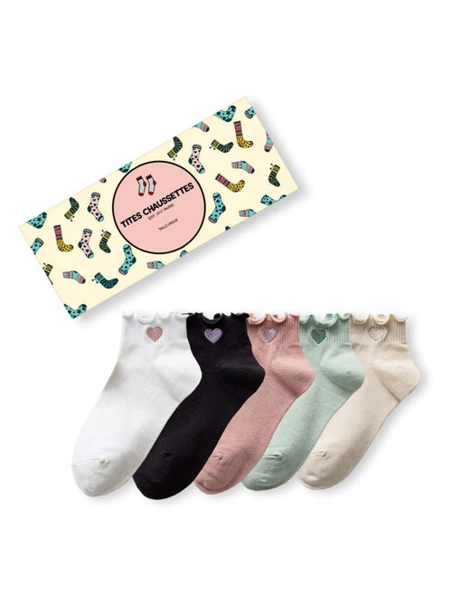 Chaussettes Coeur Tendre (Lot x5) | Titeschaussettes - Kiabi