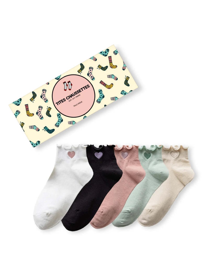 Chaussettes Coeur Tendre (Lot x5) | Titeschaussettes Multicolore - Kiabi