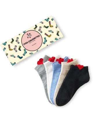 Chaussettes Coeur Unis Coté (Lot x5)| Titeschaussettes