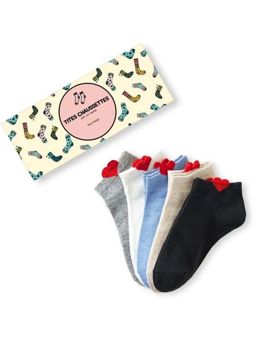 Chaussettes Coeur Unis Coté (Lot x5)| Titeschaussettes - Kiabi