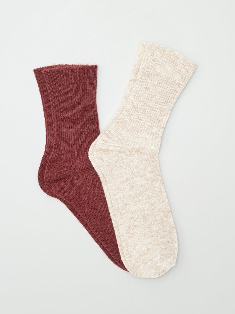 Chaussettes contenant de la laine Beige - Kiabi