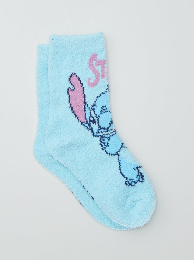 Chaussettes cosy 'Stitch' Bleu - Kiabi