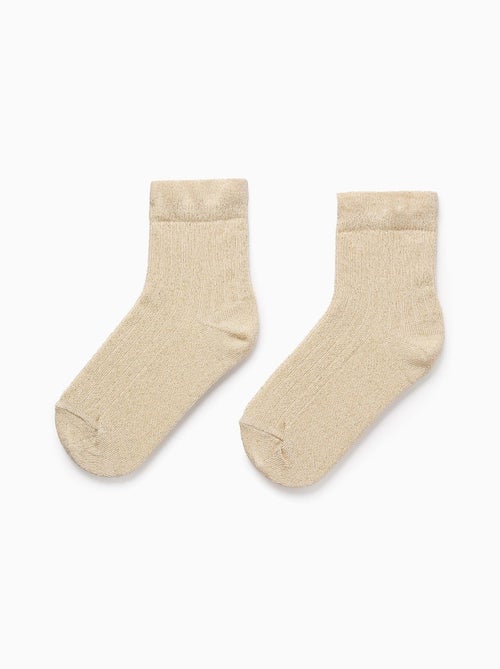 Chaussettes Côtelées avec Fils de Lurex - Kiabi