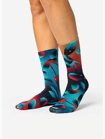 Chaussettes Côtelées Cerises Noires