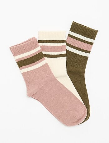 Chaussettes côtelées fantaisies