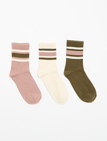Chaussettes côtelées fantaisies