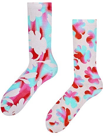 Chaussettes Côtelées Fleurs Funky