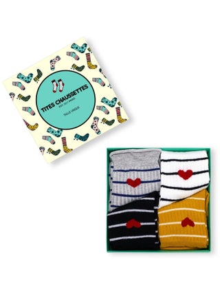 Chaussettes Coton Amourettes (Lot x4) | Titeschaussettes