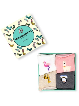 Chaussettes Coton Animaux (Lot x4) | Titeschaussettes