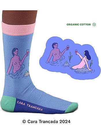 Chaussettes Coton Bio Conversations, Cara Trancada
