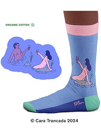 Chaussettes Coton Bio Conversations, Cara Trancada