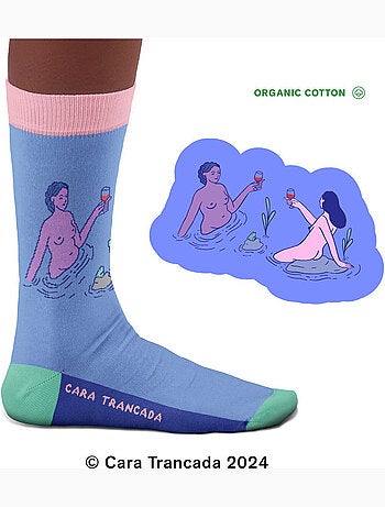 Chaussettes Coton Bio Conversations, Cara Trancada