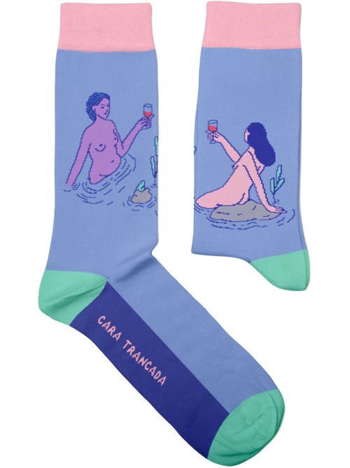 Chaussettes Coton Bio Conversations, Cara Trancada - Kiabi