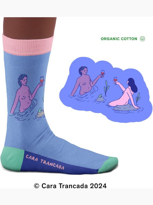 Chaussettes Coton Bio Conversations, Cara Trancada - Kiabi