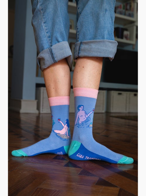 Chaussettes Coton Bio Conversations, Cara Trancada - Kiabi