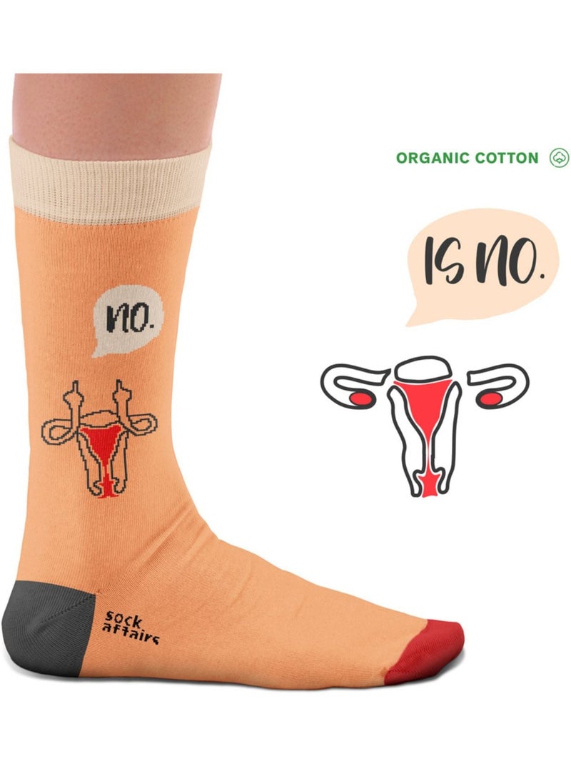 Chaussettes Coton Bio Non, C'est NON Orange - Kiabi