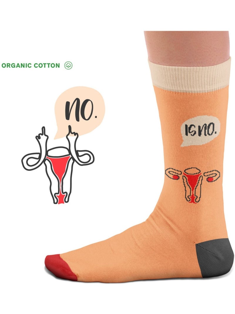 Chaussettes Coton Bio Non, C'est NON Orange - Kiabi