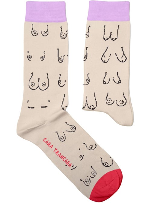 Chaussettes Coton Bio Poitrines, Cara Trancada - Kiabi