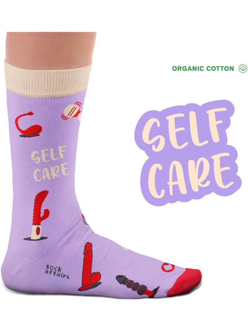 Chaussettes Coton Bio Se Faire Du Bien Violet - Kiabi