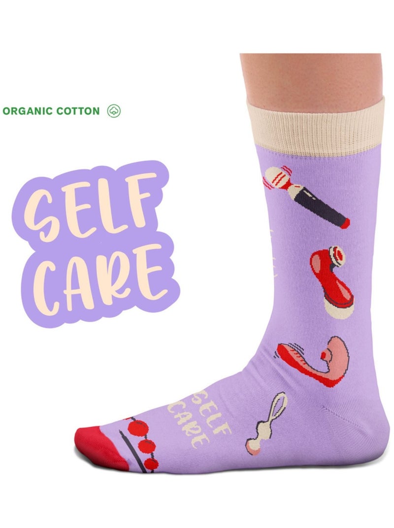 Chaussettes Coton Bio Se Faire Du Bien Violet - Kiabi