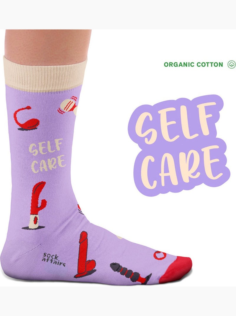 Chaussettes Coton Bio Se Faire Du Bien Violet - Kiabi