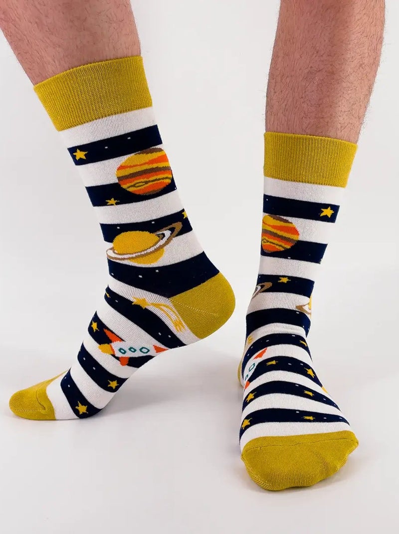 Chaussettes Coton Espace | Titeschaussettes Jaune - Kiabi
