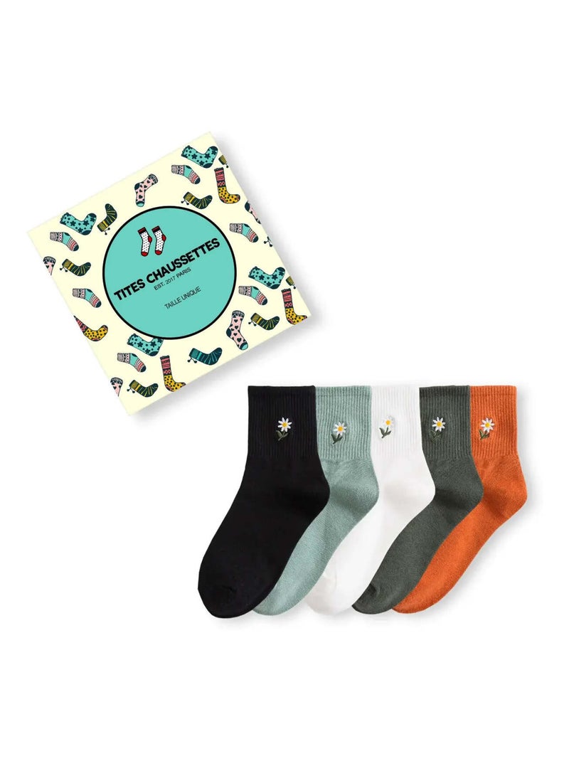 Chaussettes Coton Fleur (Lot x5)  | Titeschaussettes Multicolore - Kiabi