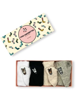 Chaussettes Coton Languette Cheval (Lot x4) | Titeschaussettes