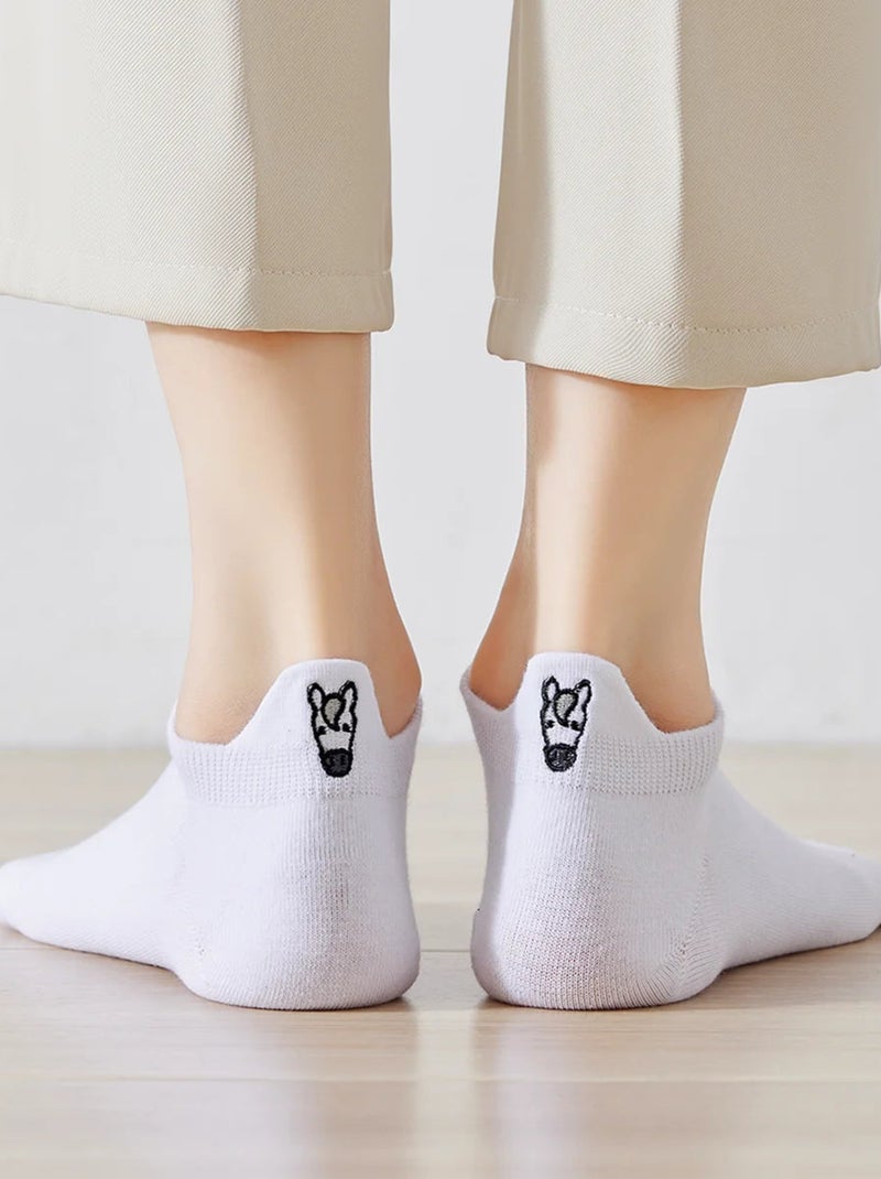 Chaussettes Coton Languette Cheval | Titeschaussettes Blanc - Kiabi