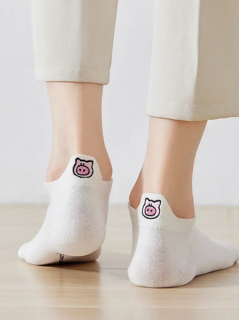 Chaussettes Coton Languettes Cochon | Titeschaussettes Blanc - Kiabi