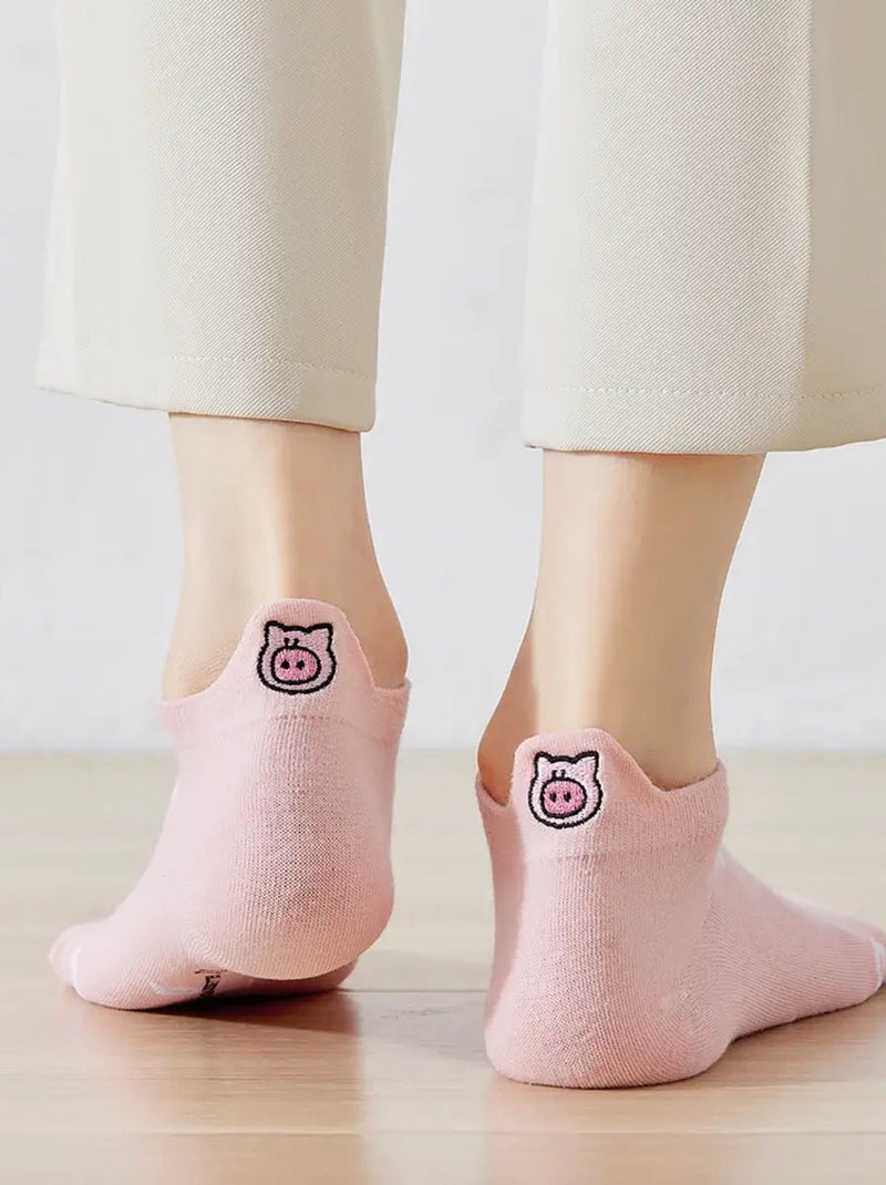 Chaussettes Coton Languettes Cochon | Titeschaussettes Rose - Kiabi