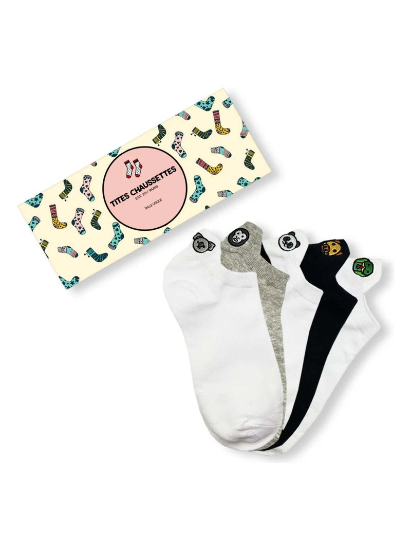 Chaussettes Coton Languettes Jungle (Lot x5) | Titeschaussettes Multicolore - Kiabi