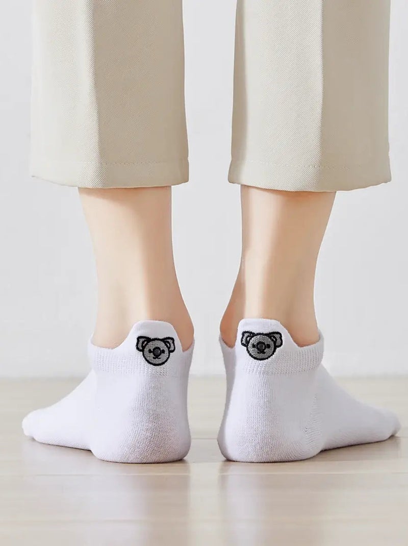 Chaussettes Coton Languettes Jungle| Titeschaussettes Blanc Gris - Kiabi