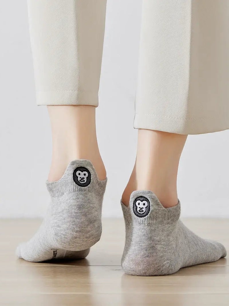 Chaussettes Coton Languettes Jungle| Titeschaussettes Gris Noir Blanc - Kiabi