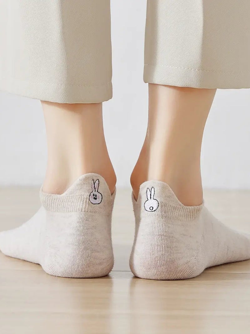 Chaussettes Coton Languettes Lapin | Titeschaussettes Beige - Kiabi