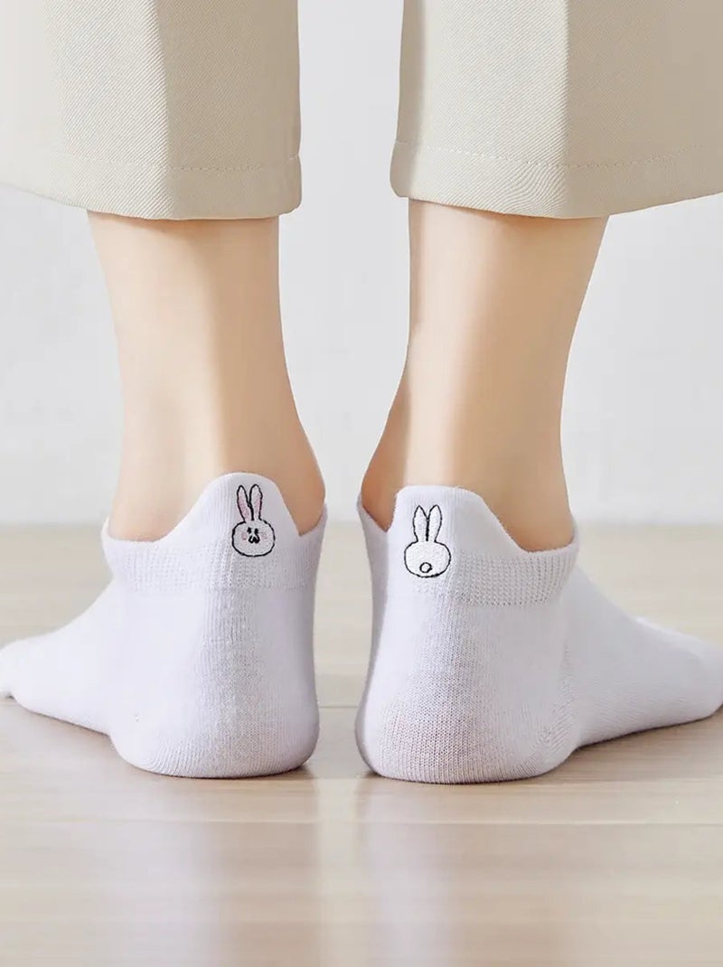Chaussettes Coton Languettes Lapin | Titeschaussettes Blanc - Kiabi
