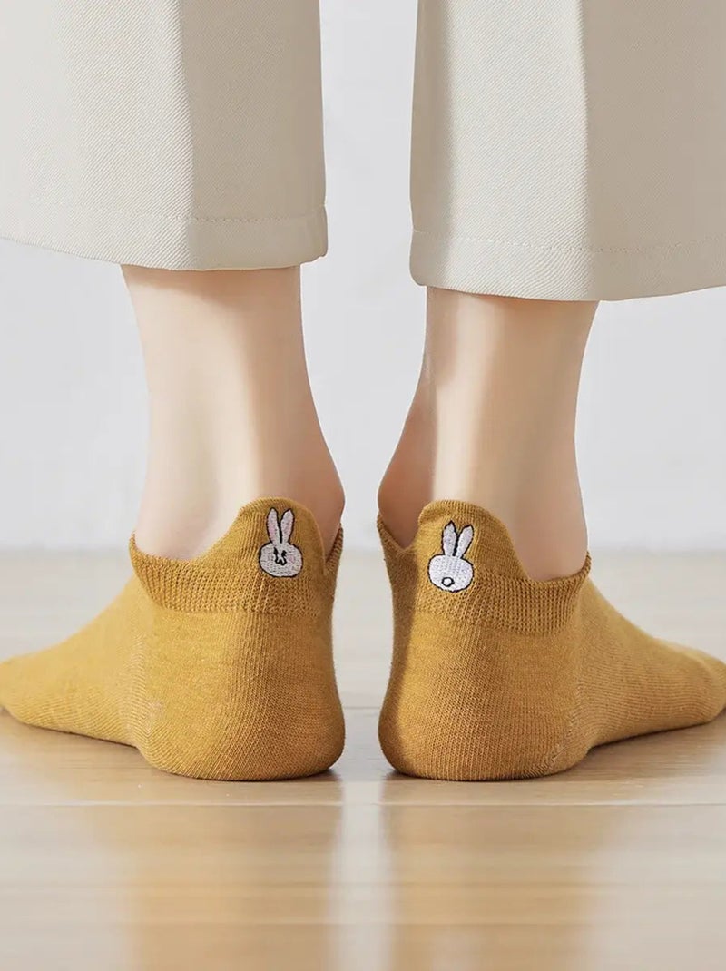 Chaussettes Coton Languettes Lapin | Titeschaussettes Jaune - Kiabi