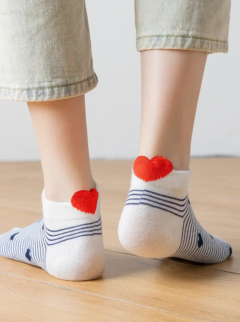 Chaussettes Coup de Coeur Blanc Bleu - Kiabi