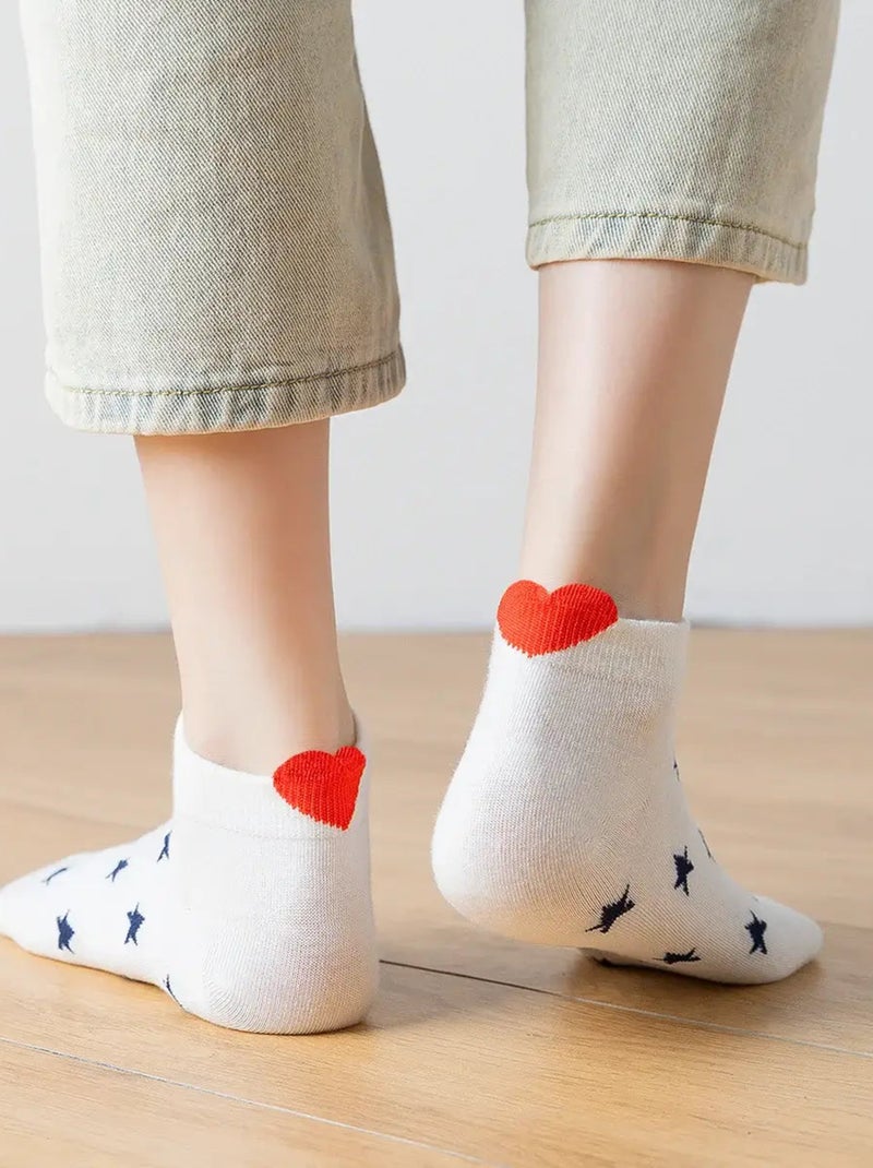 Chaussettes Coup de Coeur Blanc Bleu - Kiabi