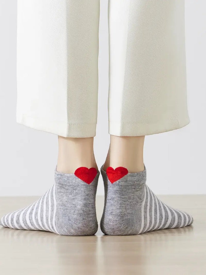 Chaussettes Coup de Coeur Marine | Titeschaussettes Gris Blanc - Kiabi