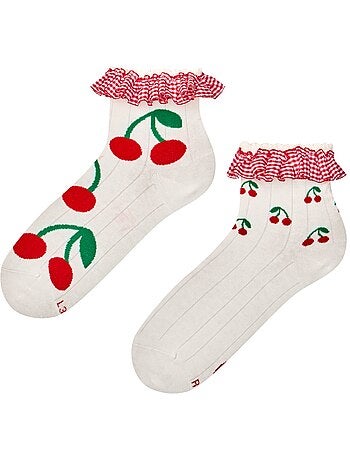 Chaussettes Courtes Cutecore Cerises