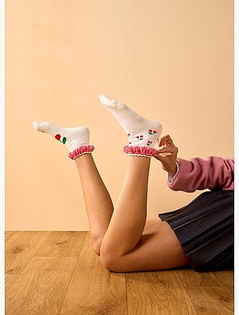 Chaussettes Courtes Cutecore Cerises
