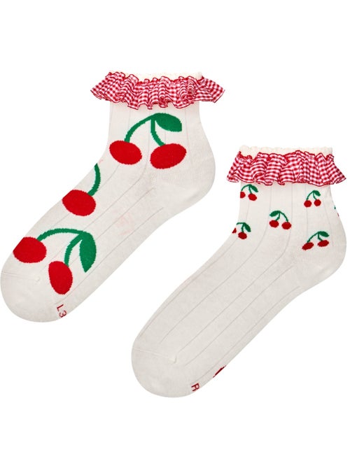 Chaussettes Courtes Cutecore Cerises - Kiabi