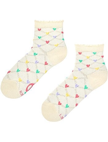 Chaussettes courtes cutecore cœurs tendres
