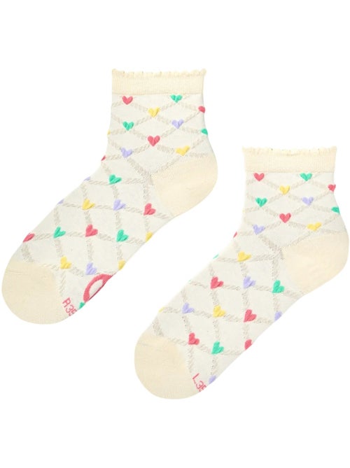 Chaussettes courtes cutecore cœurs tendres - Kiabi