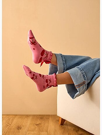 Chaussettes courtes cutecore monde des cerises