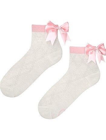 Chaussettes Courtes Cutecore Nœud Rose